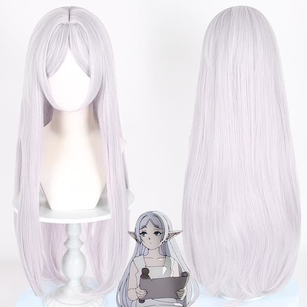 Silver Cosplay Peruk - Högtemperaturfiber, Anime Rollspel, Partyperuk