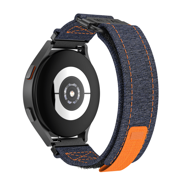 Canvas klockarmband för Samsung Galaxy Watch Active 1/2, Galaxy Watch 4,20 mm Blå