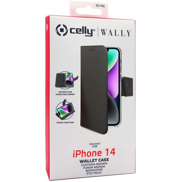 Lompakkokotelo iPhone 14 musta