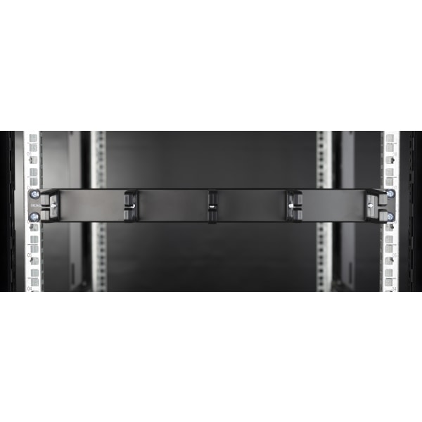 19" cable panel 1U, 5 brackets, black