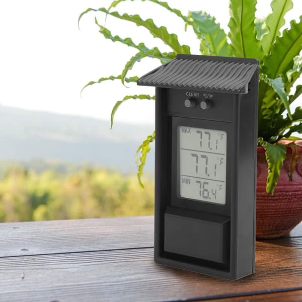 Elektronisk Termometer för Utomhusbruk Black Black