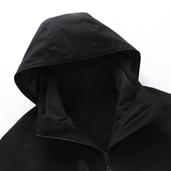 Svart uppvärmd jacka (batteri ingår ej) 3XL