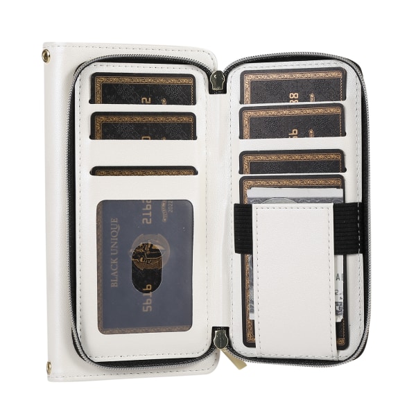 Vetoketjullinen Flip Phone Case Lompakkokotelo luottokorttipaikoilla iPhone 13 Pro