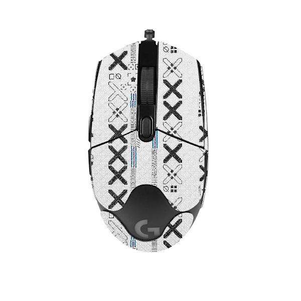 Forbedrede Grip Mouse Stickers til Logitech G102 Hvid