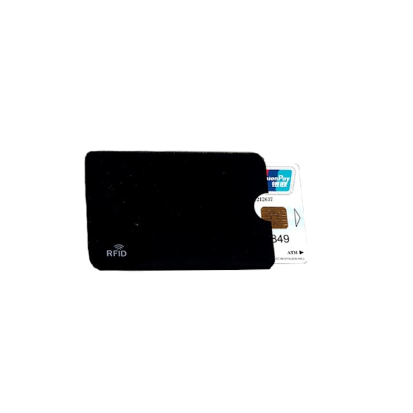 12 stk. RFID-blokerende korthylstre Sort
