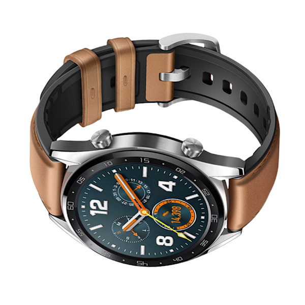 Snyggt läderarmband för Huawei GT4/Samsung Watch 6 Brun 20 mm