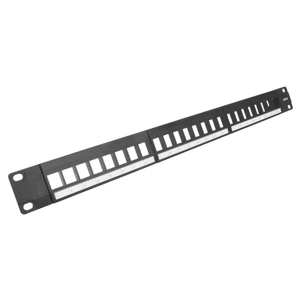 TRIAX Patch Panel 19" 1U Keystone CAT6 UTP 24 Portar