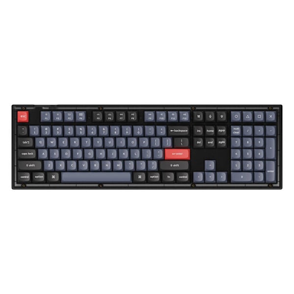 Keychron V6 QMK/VIA RGB Nuppi Ruskea Switch mekaaninen näppäimistö (musta)