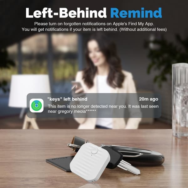 Bluetooth Anti-Lost Tracker Vit - Nyckelhittare, Artikellokaliserare, Kompatibel med iOS & Android