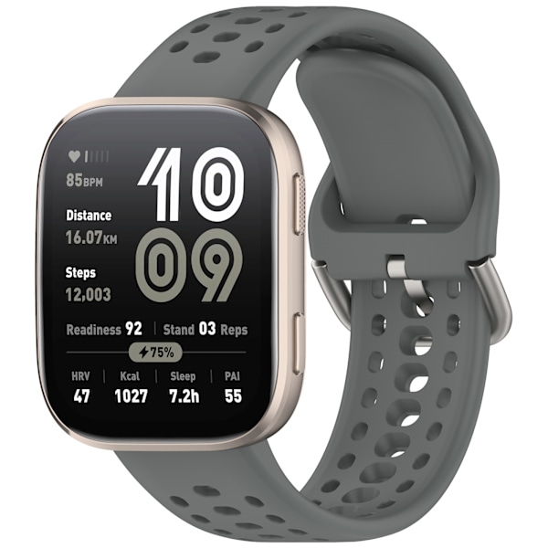 Silikoninen kellonranneke Amazfit Bip6:lle (A2435) Tummanharmaa