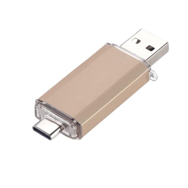 INF 2-i-1 USB-minne med USB 3.0 och USB-C (64 GB) Guld