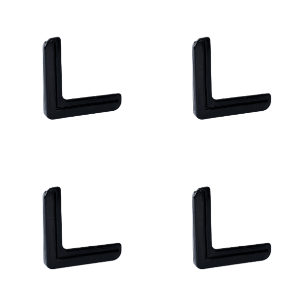 Säkerhetshörnskydd, kantskydd för möbler (4-pack) Black Black