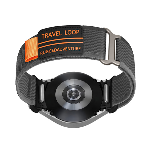 Klockarmband i vävd nylon för Samsung Watch 4/5/6/7/FE Svart+grå M