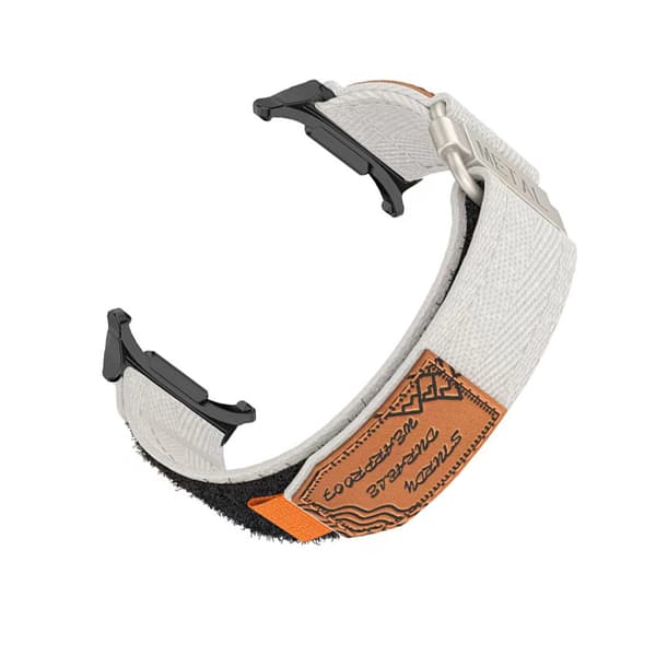 Flettet nylonrem til Samsung Galaxy Watch 7 White White
