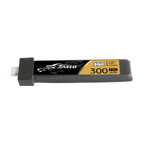 Tattu LiPo 300mAh 3.8V 75C 1S1P HV BT2.0.5 batteri (5st)