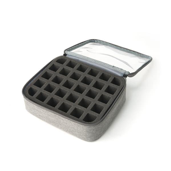 Bärbar Kosmetisk Väska Makeup Organizer för Nagellack Grey Grey