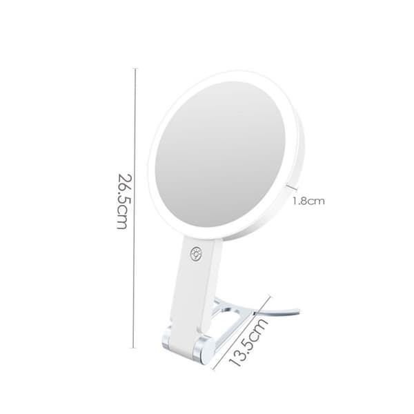 LED Belyst Sminkspegel med C-Form Stativ - 10x Förstoring för Perfekt Sminkning och Hudvård White White
