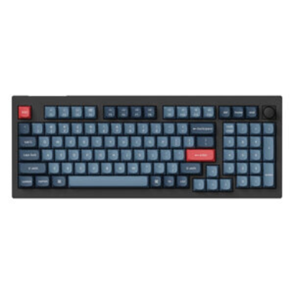 Keychron V5 Max QMK/VIA RGB Nuppi punainen kytkin langaton mekaaninen näppäimistö (musta) musta, Harmaa