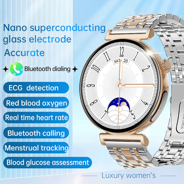 Smartwatch til kvinder med EKG og Bluetooth