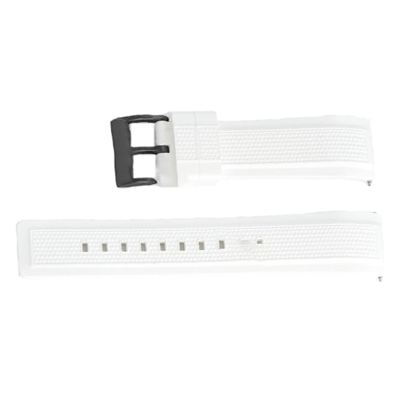 Vävt silikonarmband för Huawei GT5/GT4/Watch4 Vit+svart 22 mm
