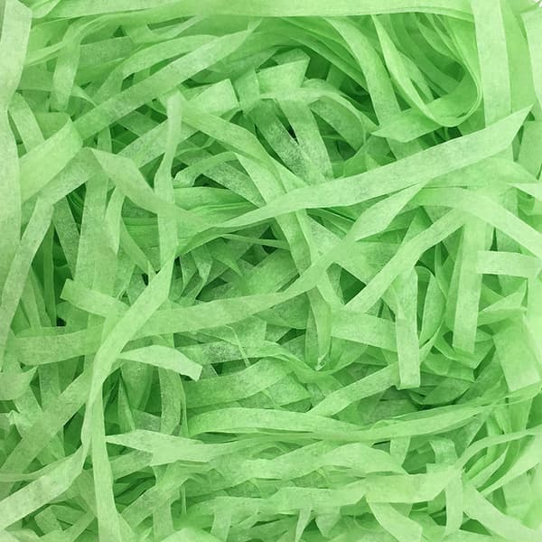 Elegant strimlet papirfyld - vandteal/grøn, 200g