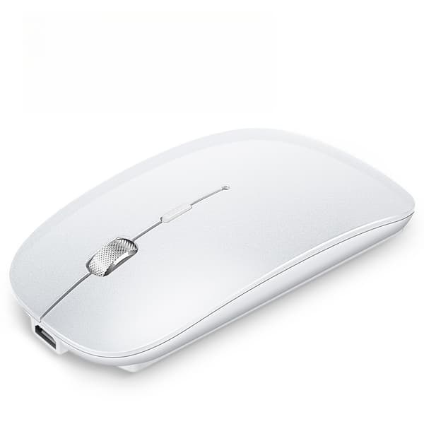 Trådløs Bluetooth Dual Mode Mus til brug med flere enheder White White