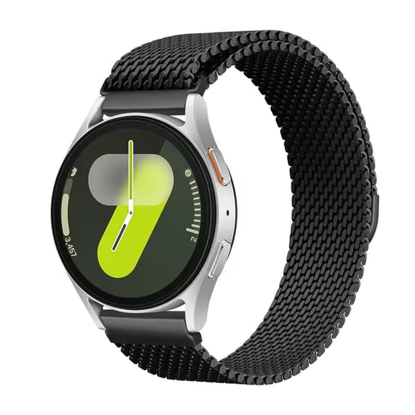 Milanese Loop Klockarmband för Smartklockor Black 20 mm Black 20 mm