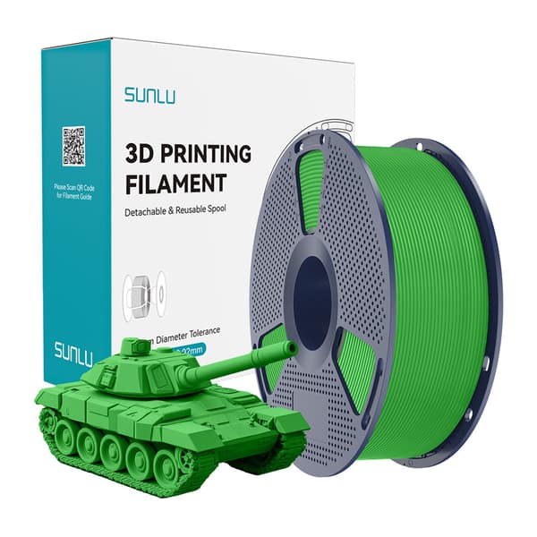 Sunlu PLA+ High-Speed-filament 1,75 mm, grön – för FDM 3D-skrivare, modell PLA+ H-S G