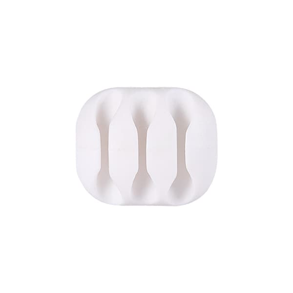 Silikonkabelklämmor, 9-pack kabelhållare White White