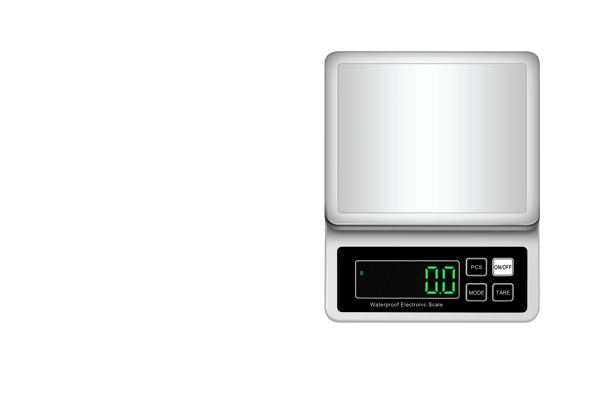 Elektroninen digitaalinen vaaka White 10kg/1g White