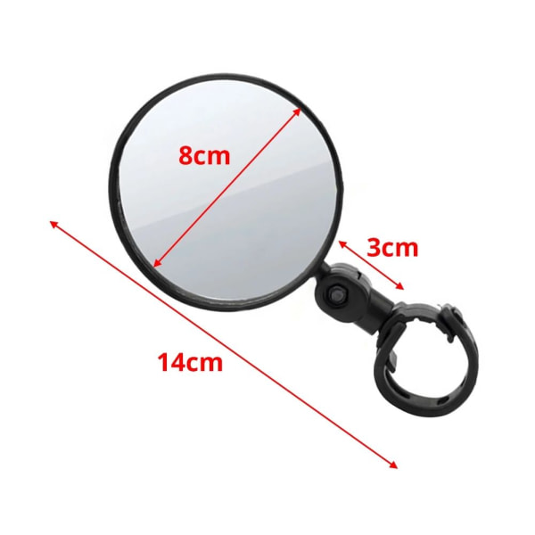 Justerbara Backspeglar till Cyklar - 2 pack Svart