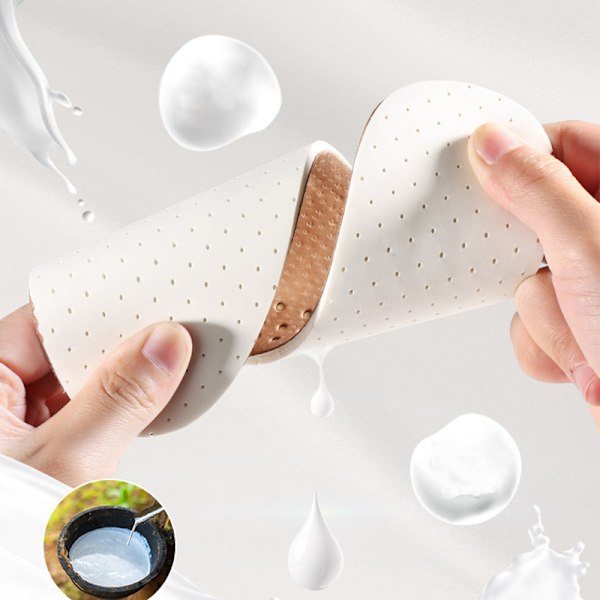 Bekväma bruna läder- och latexinnersulor - 2 par B