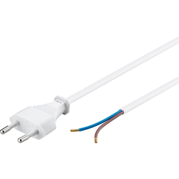 Goobay Kabel med euro-kontakt för montering, 1,5 m, vit