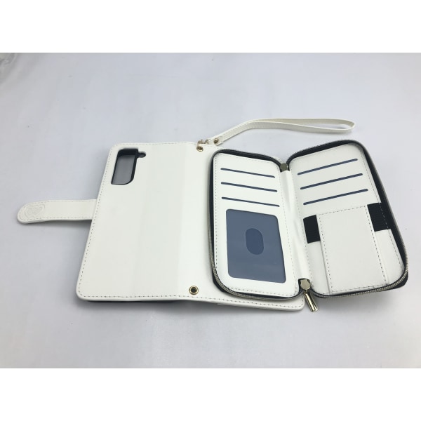 Zipper Flip Telefonfodral Plånboksfodral med kreditkortsfack Samsung S21 FE