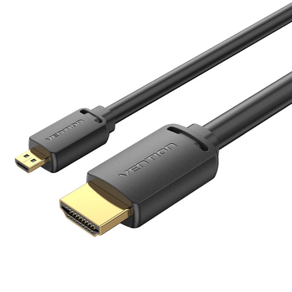 HDMI-D han til HDMI-A han kabelventil AGIBG 1,5m, 4K 60Hz (sort)