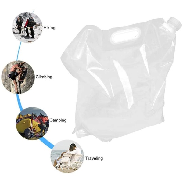 Hopfällbar Vattenpåse - 10 liter Transparent