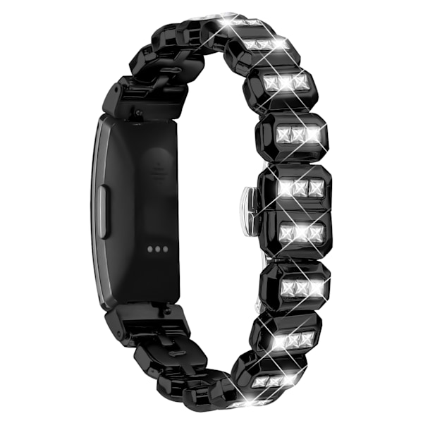 Fitbit Inspire Square Diamond Butterfly Spänne Svart