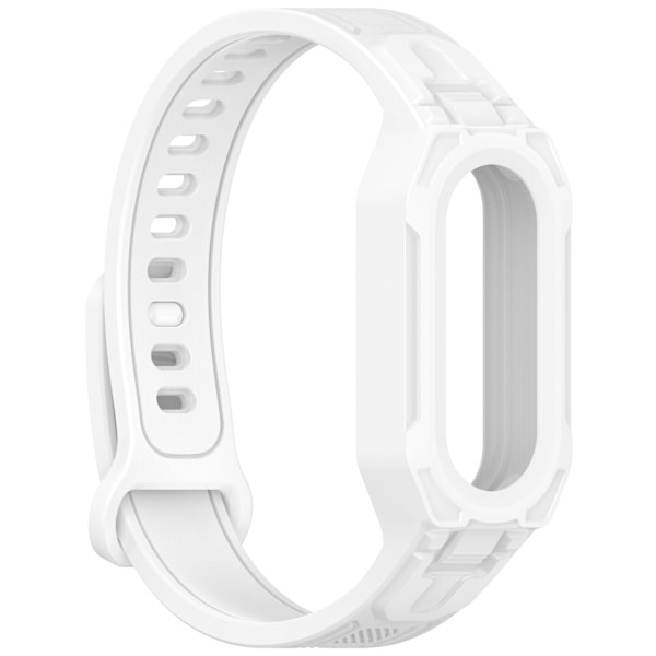 Universellt silikonarmband för Xiaomi Mi Band 9, 8, 7, 6, 5 Vit