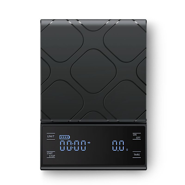 E70 Sort Batteri Kaffevægt med Timer 5kg/0.1g