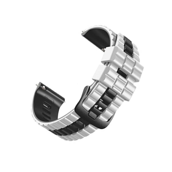 Klockarmband för Huawei GT3 & Samsung Galaxy Watch 3 Vit+svart