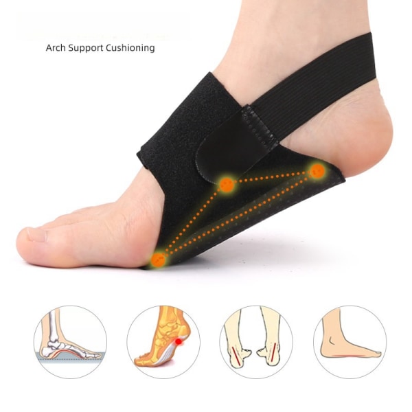 1 par Anti-Slip Flat Arch Support Orthotic Inserts halve indlægssåler