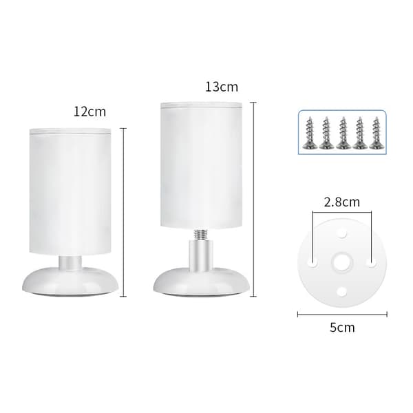 Hvide bordbensbeslag - Sæt med 4 12 cm 12 cm