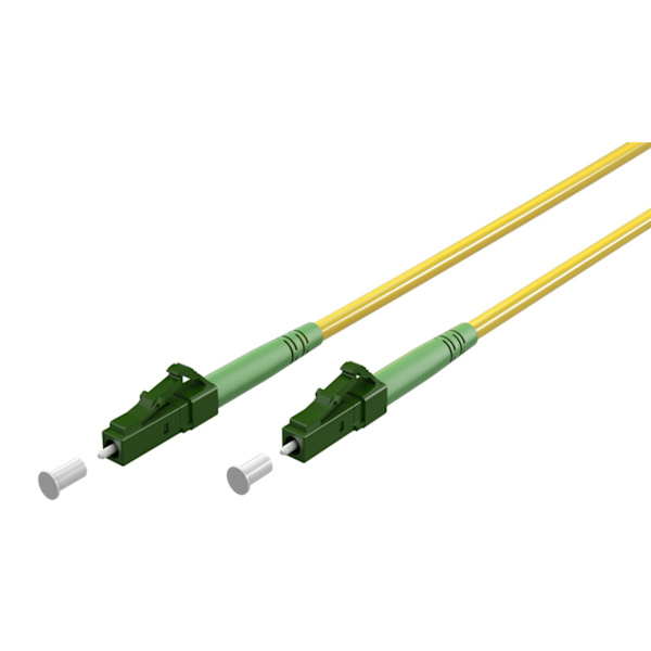 Fiberoptisk kabel (FTTH), Singlemode (OS2) Yellow, gul (Simplex), 1 m