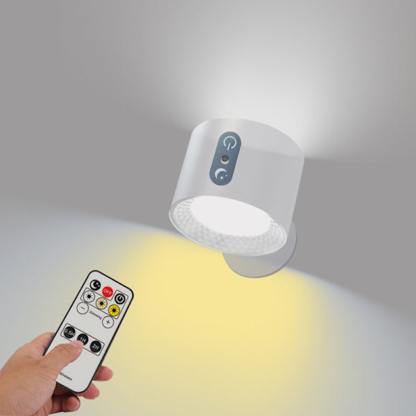 Magnetisk vägglampa med två huvuden Vit