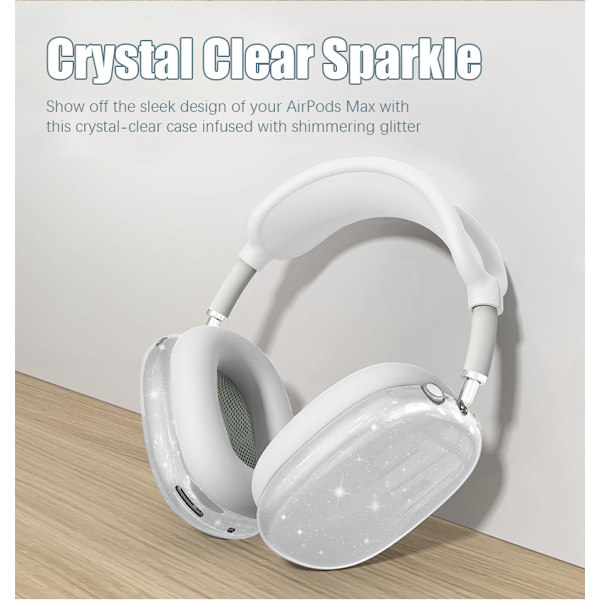 Glitrende Transparent TPU-etui til AirPods Max