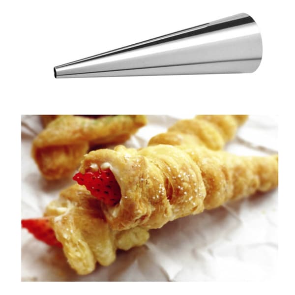 Croissanthornforme i rustfrit stål (10-pak) - Sølvfarvede bageforme, to størrelser L & S L L
