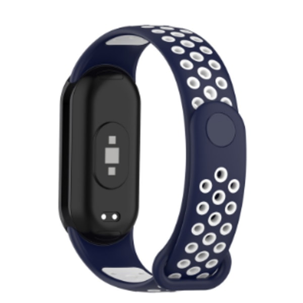 Silikonrem för Xiaomi Mi Band 8 Vit+blått