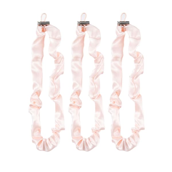 Justerbare silke hår scrunchies - 3 stk. abrikos