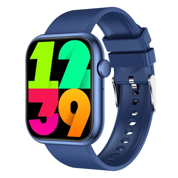 Smartwatch med pulsmåler, blodtryksmåler, iltmåler og flere sportstilstande Blå
