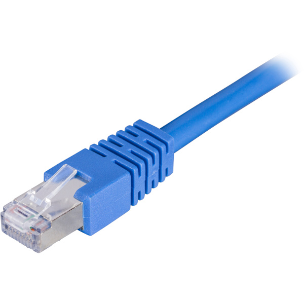 F/UTP Cat6 patch cable 0.3m, blue